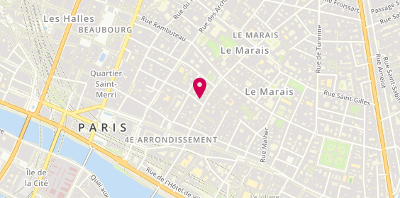 Plan de Paul Ward, 8 Rue Sainte-Croix de la Bretonnerie, 75004 Paris