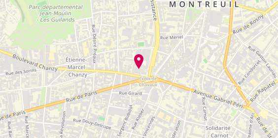 Plan de Centre Optique Mutualiste, 6 Boulevard Chanzy, 93100 Montreuil