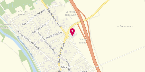 Plan de Pogny Optique, Centre Commercial des Crayères, 51240 Pogny