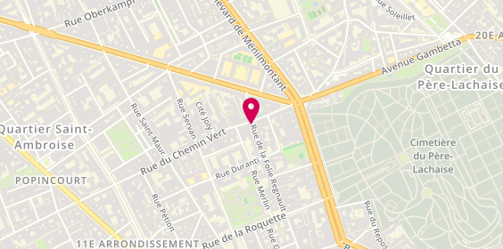 Plan de Comptoir Parisien d'Optique et d'Audition, 73 Rue de la Folie-Regnault, 75011 Paris