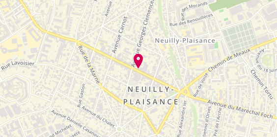 Plan de Au Plaisir de Voir, 37 avenue du Maréchal Foch, 93360 Neuilly-Plaisance