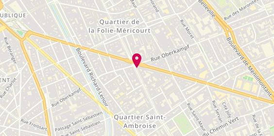 Plan de Optic 2000, 88 Avenue Parmentier 50 Avenue République, 75011 Paris