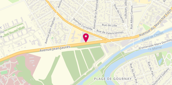 Plan de Myna Optique, 25 Avenue Jean Jaures, 93330 Neuilly-sur-Marne