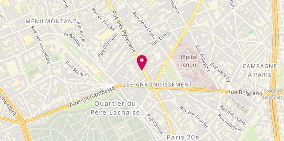 Plan de Ralph Optic - Lunettes sur mesure, 249 Rue des Pyrénées, 75020 Paris