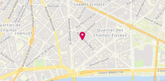Plan de Maison Clerc, 15 Rue Clément Marot, 75008 Paris