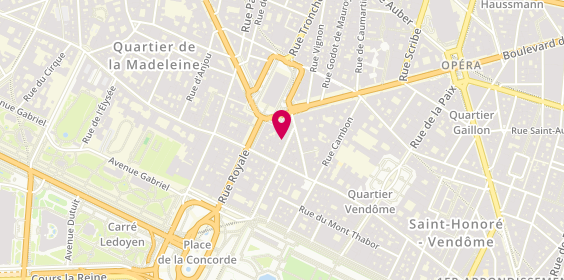 Plan de Optique J Jourdan, 9 Rue du Chevalier de Saint-George, 75008 Paris