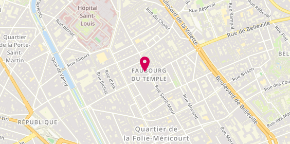 Plan de Centre Optique Paris-Vision Avenir Paris 10, 179 Rue Saint-Maur, 75010 Paris