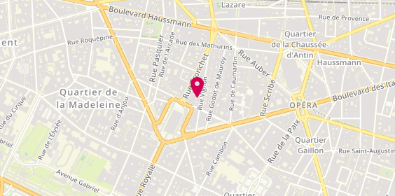 Plan de Lafont Opticien, 11 Rue Vignon, 75008 Paris