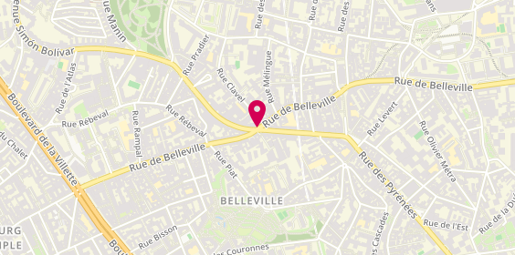 Plan de Atol Les Opticiens, 93 Rue Belleville, 75019 Paris