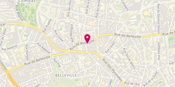 Plan de GS Optic - Lunettes sur mesure, 118 Rue de Belleville, 75020 Paris
