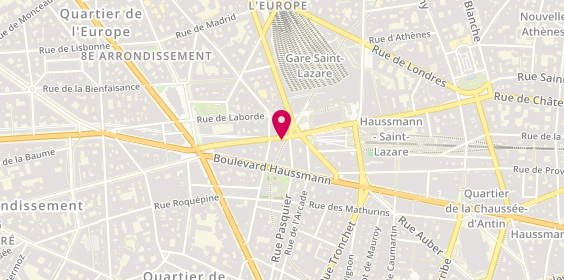 Plan de Centre Optique Saint Lazare, 7 Rue de la Pépinière, 75008 Paris