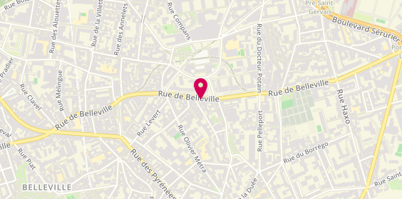 Plan de Djivah Optique, 196 Rue Belleville, 75020 Paris