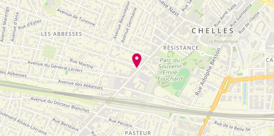 Plan de Alain Afflelou, 46 avenue de la Résistance, 77500 Chelles