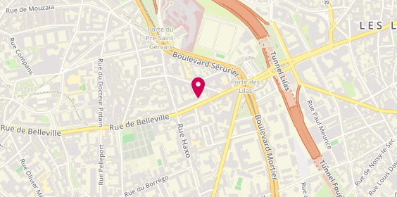 Plan de Optique Bellevue 321, 321 Rue de Belleville, 75019 Paris
