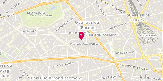 Plan de Monceau Optique, 3 Rue Treilhard, 75008 Paris