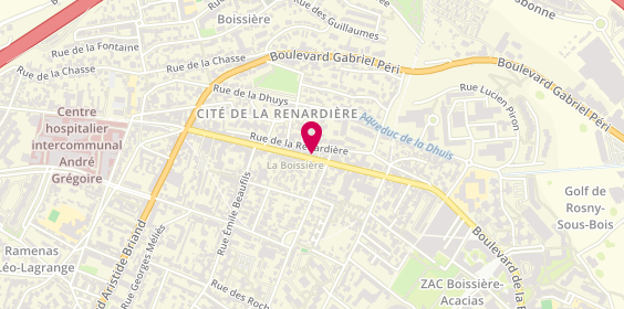 Plan de Frank Optic, 177 Boulevard de la Boissière, 93100 Montreuil