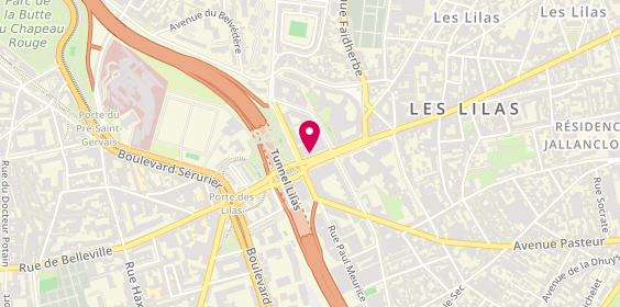 Plan de Opticien PARIS - Porte des Lilas Optical Center, 15 avenue de la Prte des Lilas, 75019 Paris