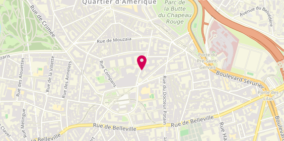 Plan de Optique Médicale Mouzaïa, 8 Bis Rue des Lilas, 75019 Paris