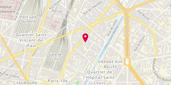 Plan de Optique Guez, 214 Rue du Faubourg Saint-Martin, 75010 Paris