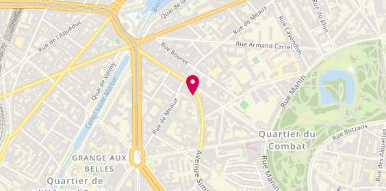 Plan de Opticien Ness, 123 avenue Simon Bolivar, 75019 Paris