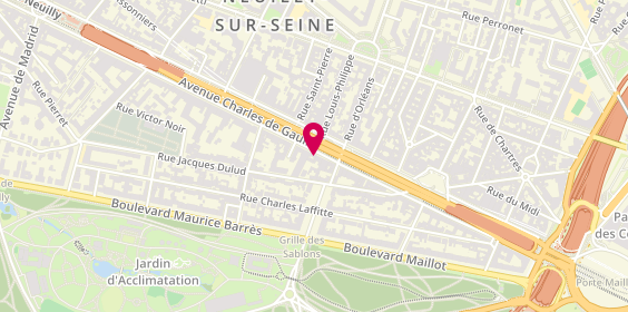 Plan de Nelly Optique, 105 avenue Charles de Gaulle, 92200 Neuilly-sur-Seine
