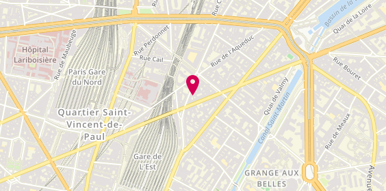 Plan de Lafayette Optic & Audition, 201 Rue la Fayette, 75010 Paris