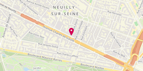 Plan de Les Opticiens Conseils, 84 avenue Charles de Gaulle, 92200 Neuilly-sur-Seine