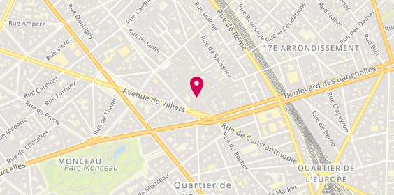 Plan de Flak Opticiens, 23 rue de Lévis, 75017 Paris