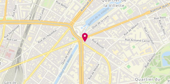 Plan de Afflelou, 1 avenue Secrétan, 75019 Paris