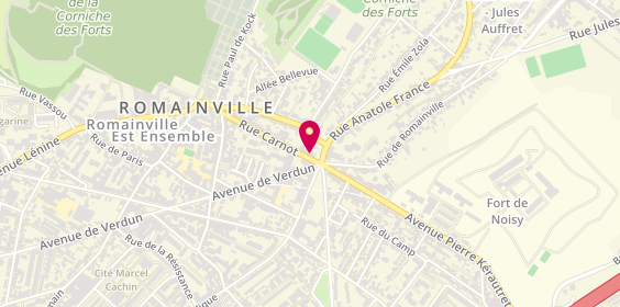 Plan de Optique Carnot, 63 Rue Carnot, 93230 Romainville