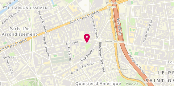 Plan de La Lunetterie Petit Jumin, 114 Rue Petit, 75019 Paris