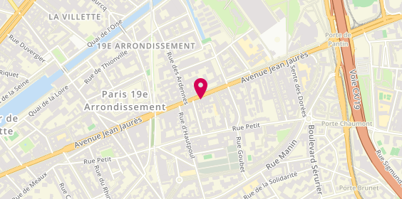 Plan de Club Vision, 154 avenue Jean Jaurès, 75019 Paris