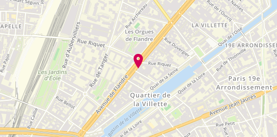 Plan de Autre Vue, 58 avenue de Flandre, 75019 Paris