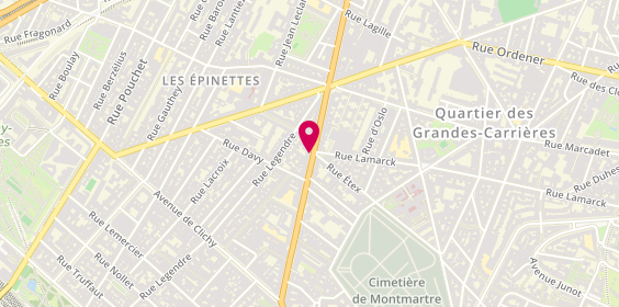 Plan de Kosoptique Paris, 55 avenue de Saint-Ouen, 75017 Paris