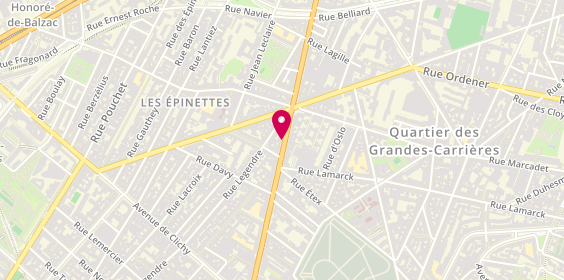 Plan de Videoptic, 69 avenue de Saint-Ouen, 75017 Paris