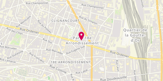 Plan de Optic Premium's, 54 Rue Ordener, 75018 Paris