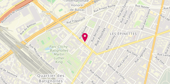 Plan de La Lunette Rouge, 174 avenue de Clichy, 75017 Paris