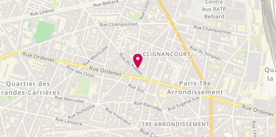 Plan de D.L Optic, 12 Rue Poteau, 75018 Paris