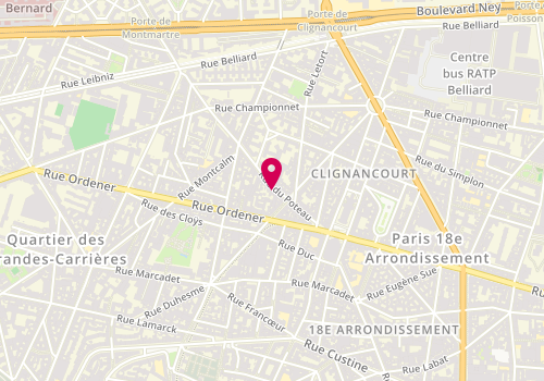 Plan de Jl Optic Opticien Visagiste, 21 Rue du Poteau, 75018 Paris