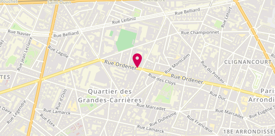 Plan de Liberty's Optique, 179 Rue Ordener, 75018 Paris