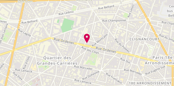 Plan de Lunigal Opticiens, 142 Rue Ordener, 75018 Paris
