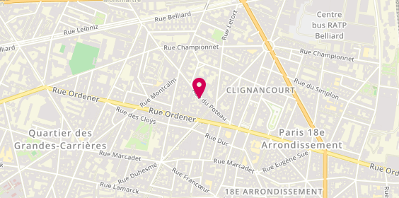 Plan de L.M Optic Paris, 23 Rue du Poteau, 75018 Paris