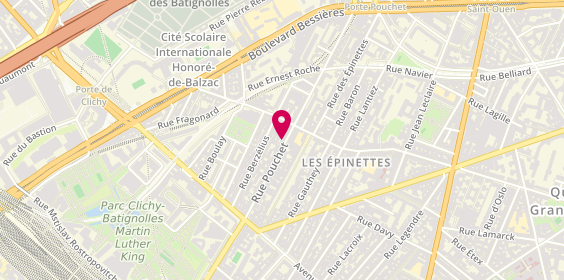 Plan de Lea Optique, 43 Rue Pouchet, 75017 Paris