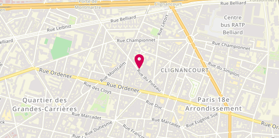 Plan de Optique du Centre, 34 Rue du Poteau, 75018 Paris