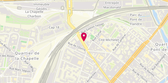 Plan de Les Lunettes, 242 Rue Crimée, 75019 Paris