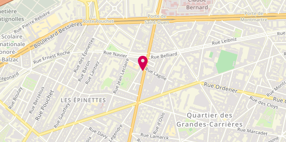 Plan de OPTICAL VISION - Opticien Paris 17, 113 avenue de Saint-Ouen, 75017 Paris