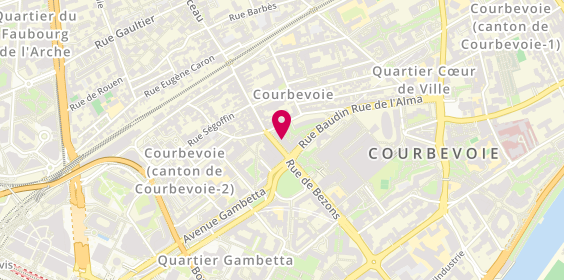 Plan de Opticien Courbevoie - rue de Bezons - Krys, 24 Rue de Bezons, 92400 Courbevoie