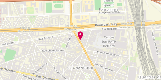 Plan de Opticlair, 74 Boulevard Ornano, 75018 Paris