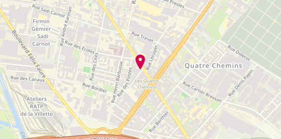Plan de Optique D, 134 avenue de la République, 93300 Aubervilliers