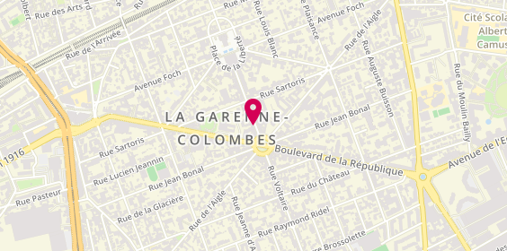 Plan de Alain Afflelou, 18 Rue Voltaire, 92250 La Garenne-Colombes